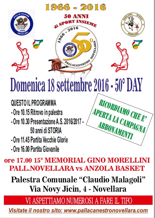 50 DAY PALLACANESTRO NOVELALRA