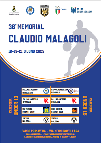 Locandina 36 Memorial Claudio Malagoli 2025 PDF INTERATTIVO VERSIONE RIDOTTA